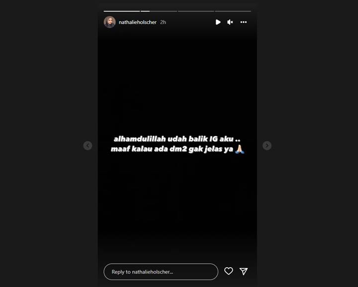 Nathalie Holscher Gercep Suguhkan Video Sendu Usai Instagramnya Kembali, Dibanjiri ‘Hati’