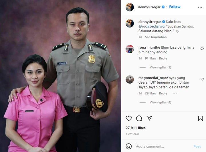 Aura Ariel Tatum-Nicholas Saputra Terpancar Perankan Polisi & Ibu Bhayangkari di \'Sayap-Sayap Patah\'