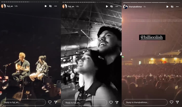Fuji An dan Thariq Halilintar Asyik Nonton Konser Billie Eilish, Momen Bermesraan Disorot