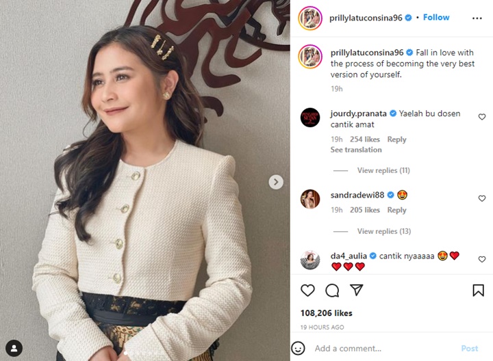 Prilly Latuconsina Pakai Perhiasan Kolaborasi Tulola x Maudy Ayunda, Langsung Dipuji Begini