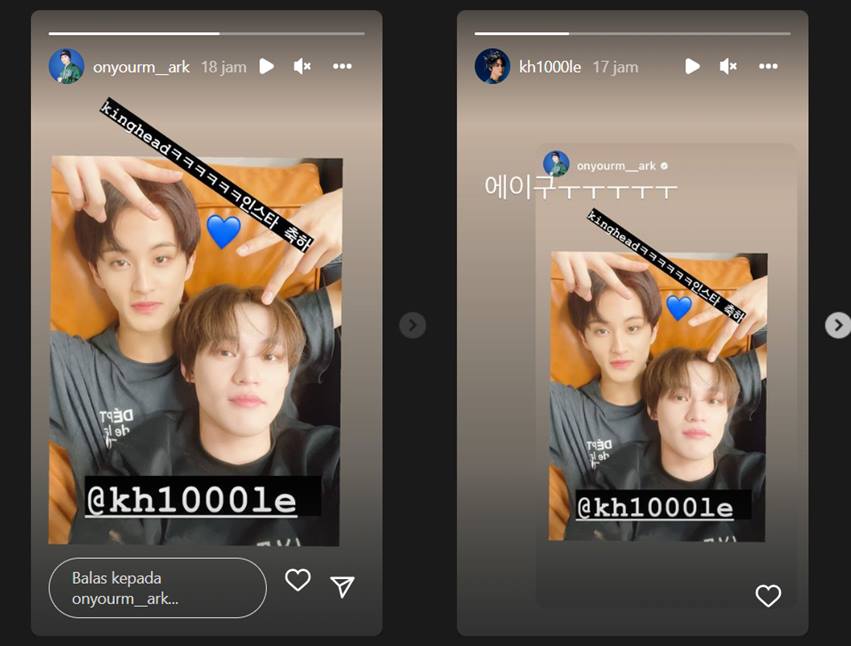 Mark NCT mempromosikan Instagram Chenle