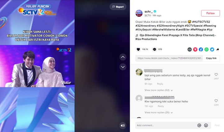 Kiky Saputri Sebut Pintar Cari Istri Kaya Saat Nge-Roasting, Reaksi Rizky Billar Disorot