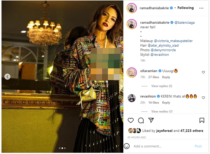Tampil Berani, Nia Ramadhani Pamer Pakai Baju Seksi Serba Branded Banjir Pujian?