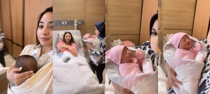 Momen Baby Mikaila dengan Tante Nikita