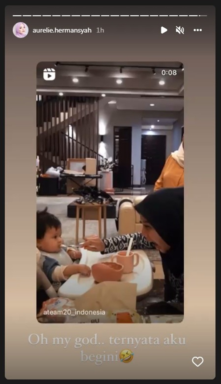 Aurel Hermansyah Heran Dengan Tingkahnya Sendiri Kala Suap Baby Ameena