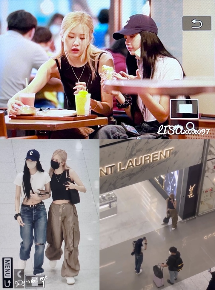 Nempel Terus Berdua, Momen Menggemaskan Rose dan Lisa BLACKPINK di Bandara Tuai Perhatian