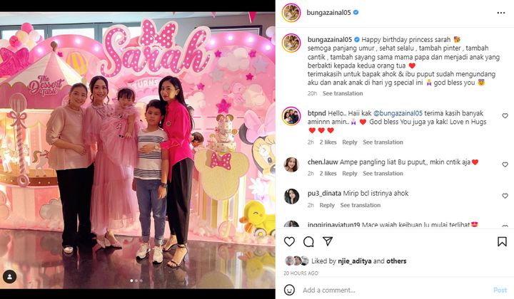 Putri Ahok Ultah Pertama, Wajah Puput Nastiti Devi Disorot