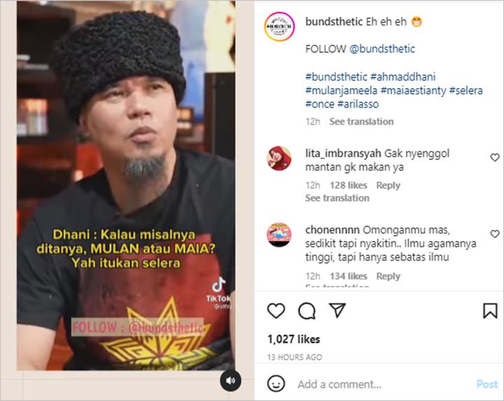 Viral Video Lawas Ahmad Dhani Senggol Maia Estianty, Bandingkan Selera Dengan Mulan Jameela?