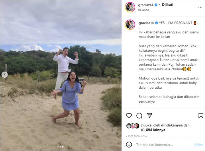Selamat! Gracia Indri Bahagia Umumkan Hamil Anak Pertama, Usia Kandungan Ikut Terungkap