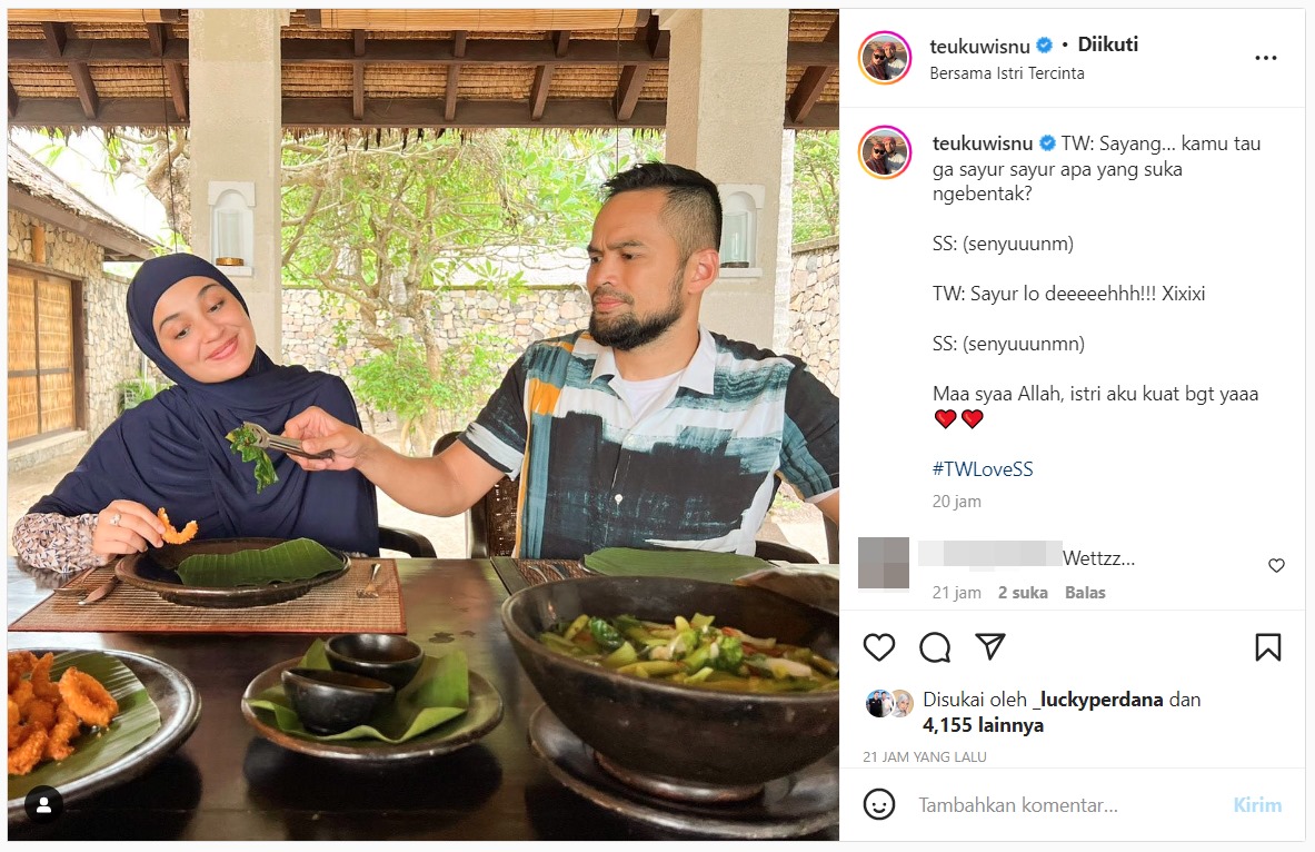 Teuku Wisnu Beber Ekspresi \'Pasrah\' Shireen Sungkar Saat Lontarkan Guyonan Ini
