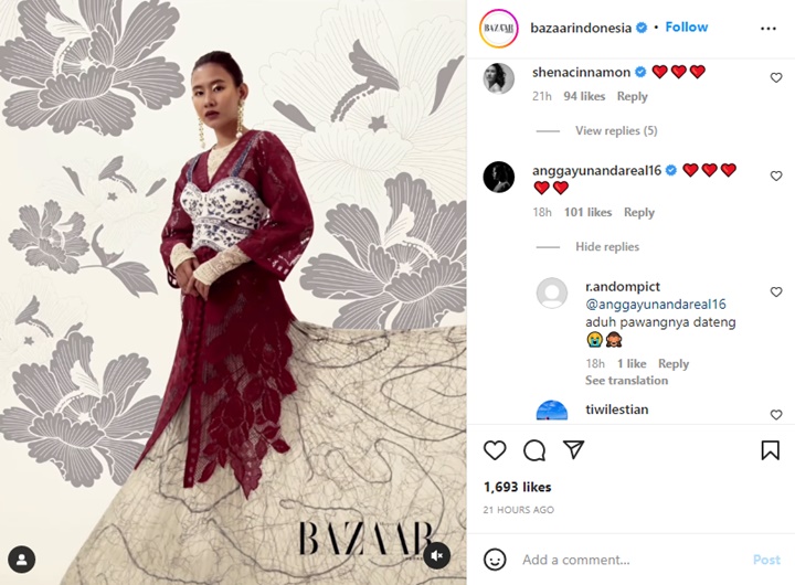 Shenina Cinnamon Tampil dengan Rambut Super Panjang di Cover Majalah ELLE, Angga Yunanda Terpesona