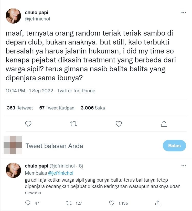 Jefri Nichol Klarifikasi Soal Anak Ferdy Sambo yang Diduga Ribut di Klub Malam, Salah Orang?