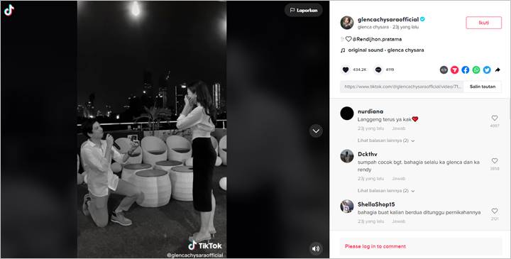 Video Detik-detik Romantis Rendi Jhon Lamar Glencha Chysara Terkuak, Begini Kejutannya