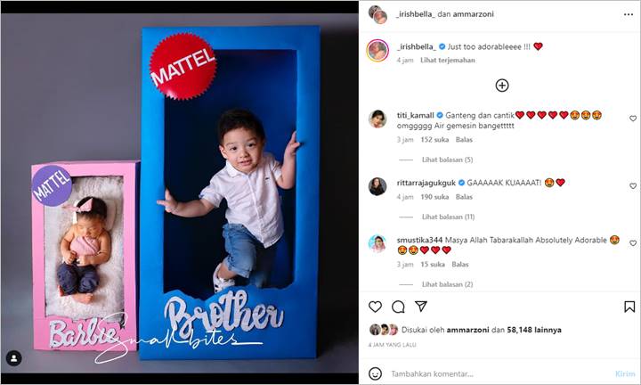 Anti Mainstream! Bak Boneka dalam Kemasan, Konsep Pemotretan Putra-Putri Irish Bela Gemas Abis