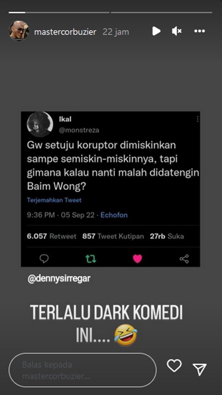 Baim Wong Sentil Orang yang Menggunjingnya, Postingan Deddy Corbuzier Justru Curi Fokus