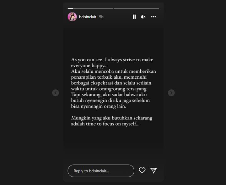 Momen Tak Biasa, Bunga Citra Lestari Mendadak Bicara Soal Kebutuhan dan Fokus ke Diri Sendiri
