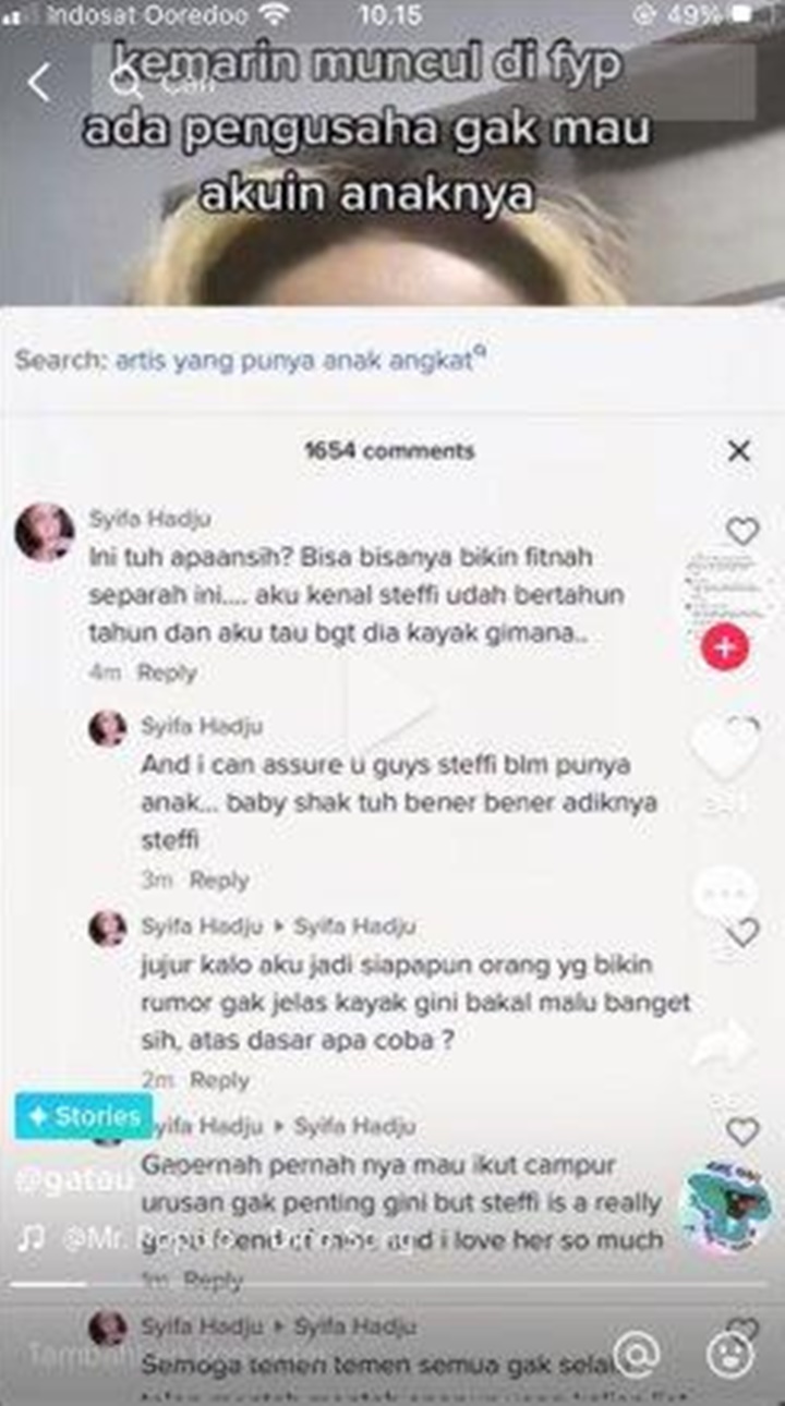 Komen Dihapus, Syifa Hadju Kedapatan Amuk Netter yang Sebar Rumor Steffi Zamora Punya Anak