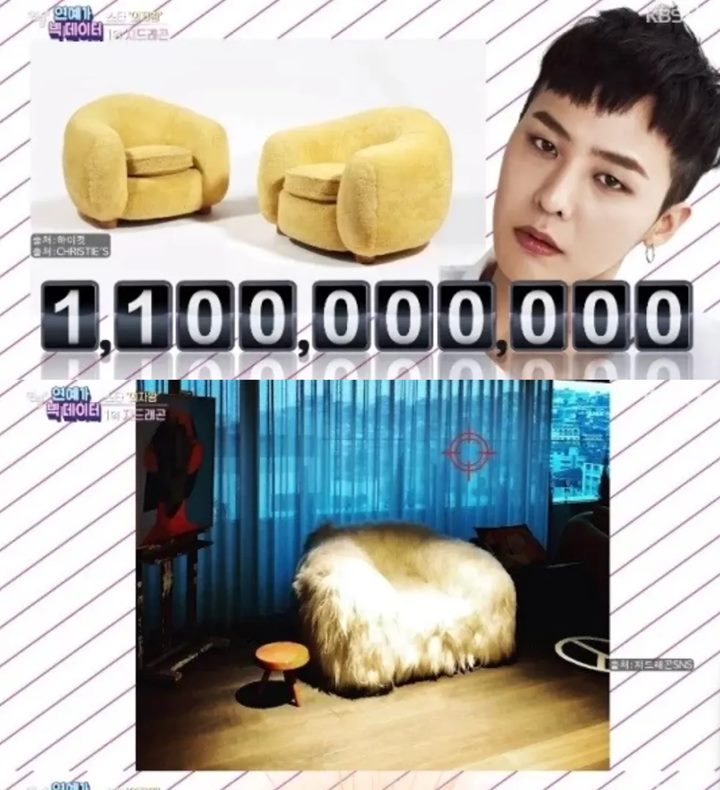 Harga Sofa Edisi Terbatas Milik G-Dragon Melebihi Rumah Artis Hollywood Ini