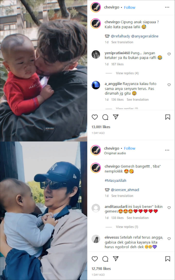 Beda Reaksi Cipung Saat Digendong Refal Hady Dan Angga Yunanda Kontras Banget