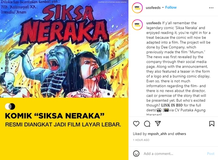 Komik Seram Legendaris Ini Bakal Difilmkan, Para Pemain Sudah Dikenalkan?