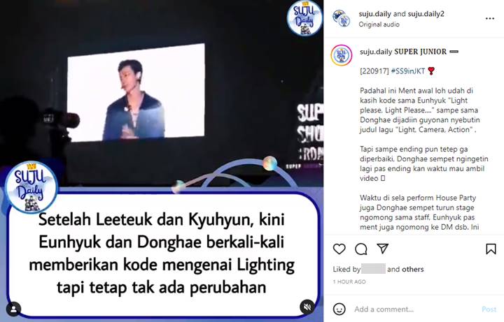 Fans SuJu Kritik Staf Konser Super Show 9 Jakarta soal Lighting