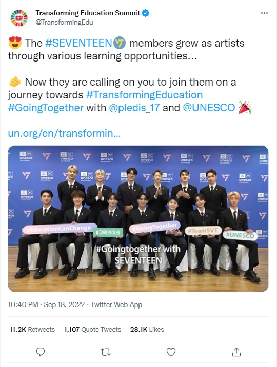Hip-Hop Unit SEVENTEEN Mulai Kampanye \'Going Together\' UNESCO Demi Hadapi Krisis Pendidikan Global