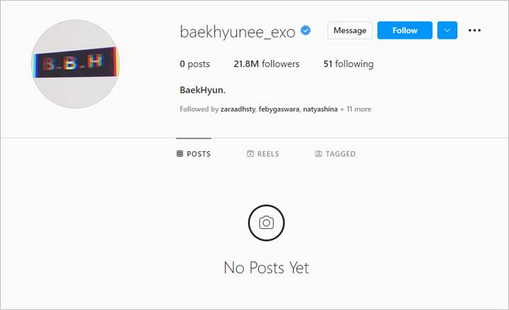 Postingan Instagram Baekhyun EXO Mendadak Kosong Melompong, Fans Auto Geger