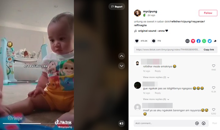 Rafathar \'Ngegas\' Gegara Tingkah Sang Adik, Reaksi Cipung Bikin Salfok