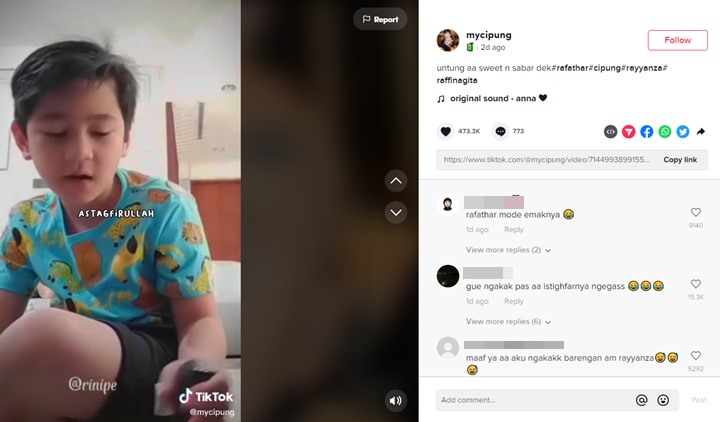 Rafathar \'Ngegas\' Gegara Tingkah Sang Adik, Reaksi Cipung Bikin Salfok