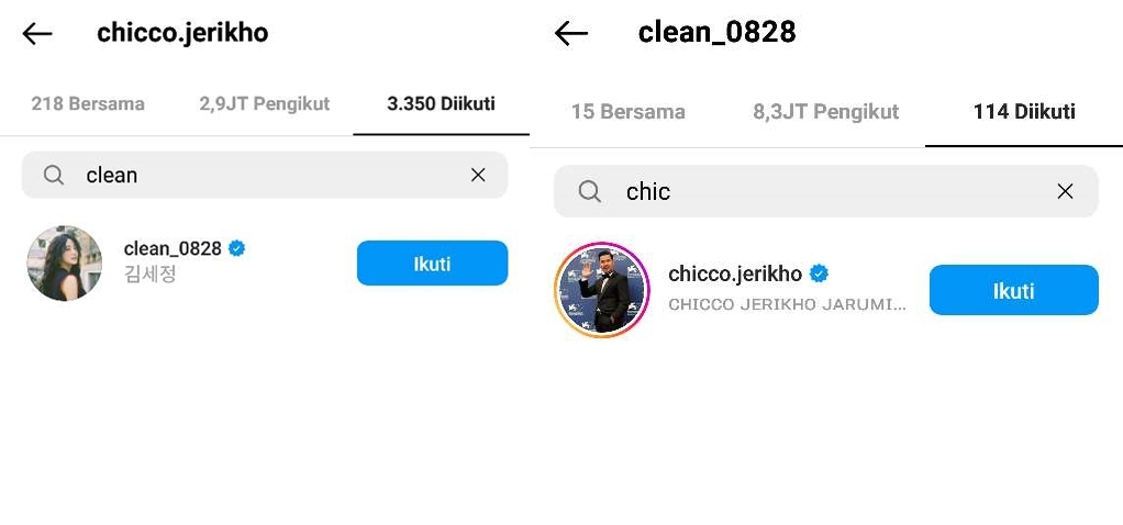 Chicco Jerikho dan Kim Sejeong Mendadak Saling Follow di Instagram, Bakal Ada Proyek Bareng?