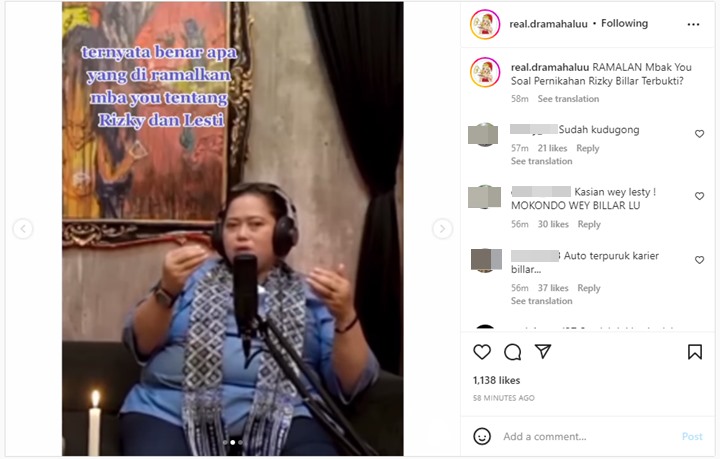 Mbak You Ternyata Pernah Ramal Pernikahan Lesti Kejora-Rizky Billar, Sebut Bakal Berakhir Begini