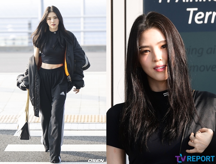 Han So Hee Bergaya Sporty di Bandara Menuju Paris, Tindik Wajah Curi Perhatian
