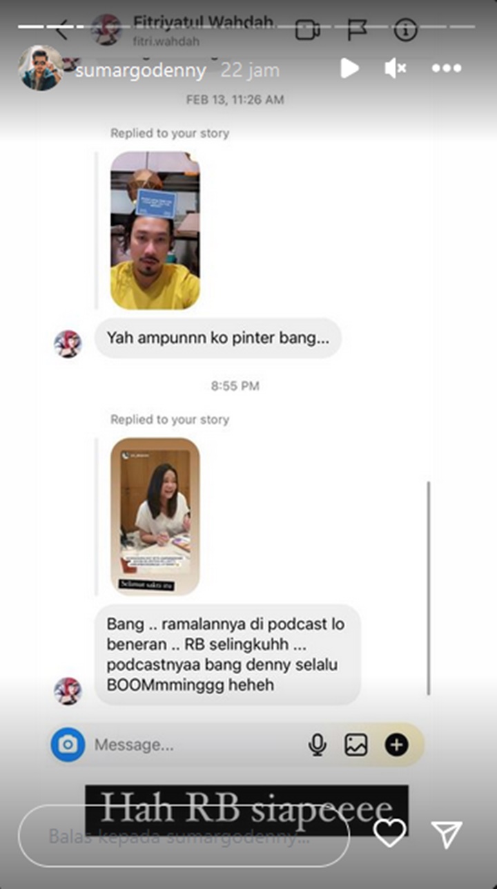 Denny Sumargo Syok Podcast-nya Disebut Sempat Prediksi Rizky Billar Bakal Selingkuh
