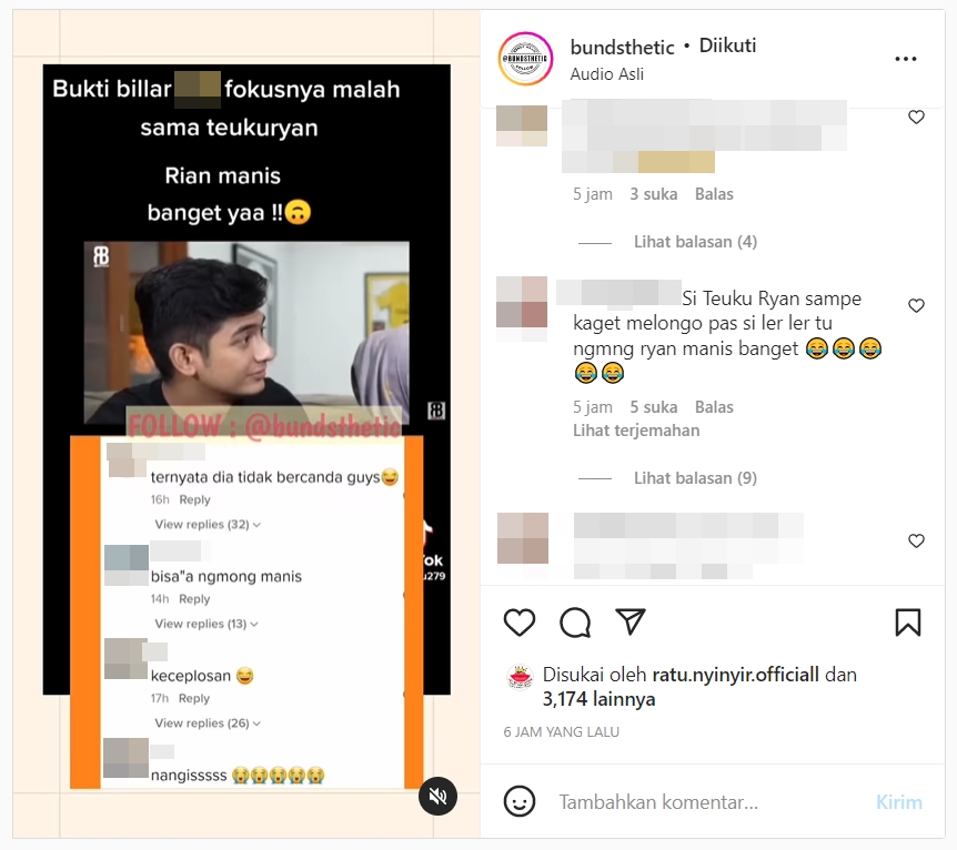 Ekspresi Suami Ria Ricis Saat Dipuji Rizky Billar Manis Kembali Disorot