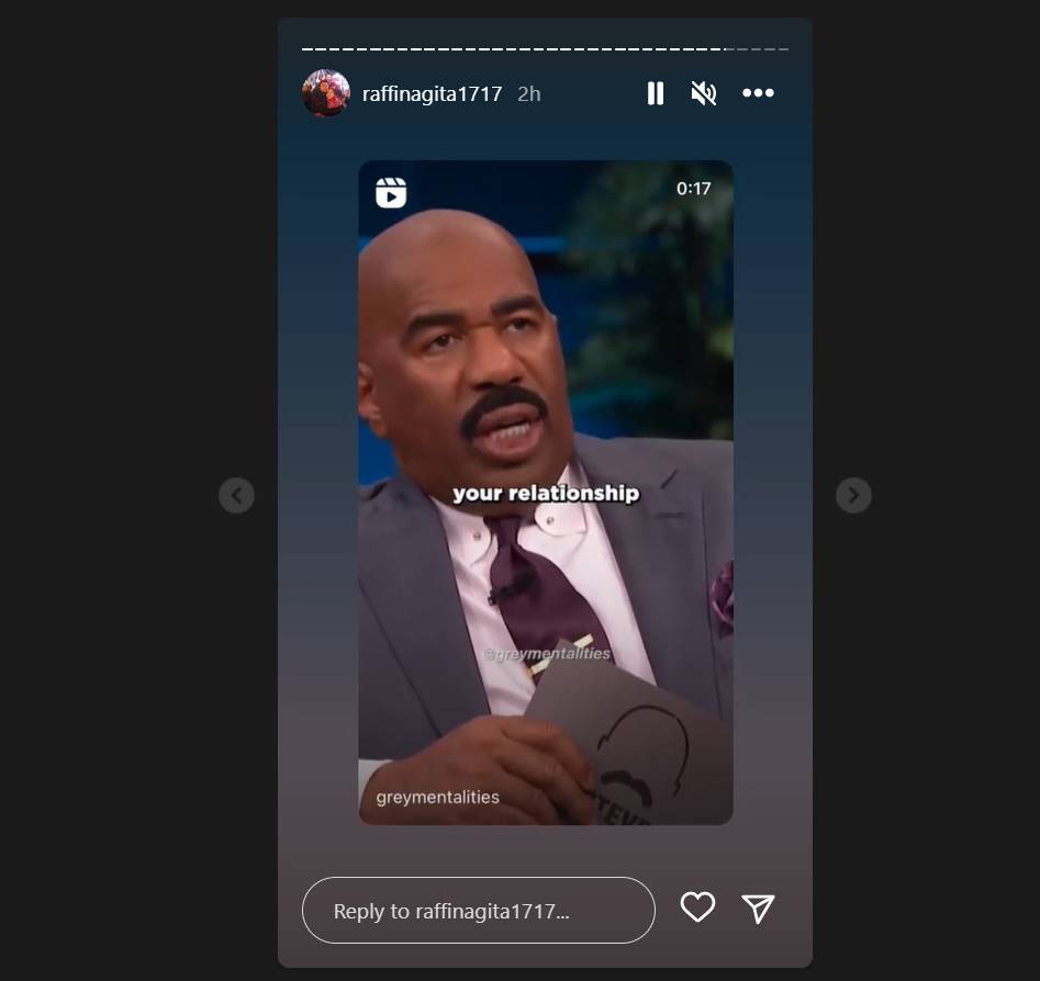 Instagram Raffi dan Nagita membagikan video untuk tidak menunjukkan hubungan ke publik