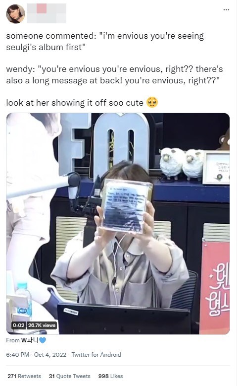 Wendy Red Velvet Banggakan Album Debut Solo Seulgi \'28 Reasons\'