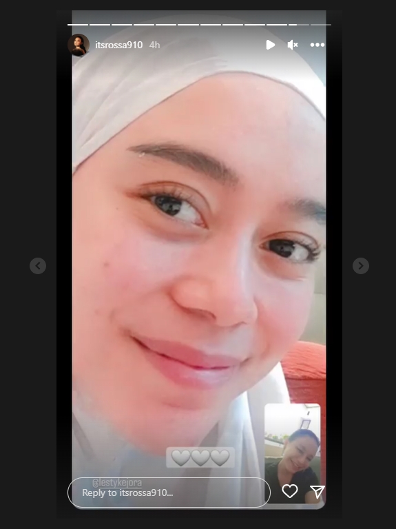 Video Call Bareng, Rossa Bagikan Senyuman Cantik Lesti Kejora