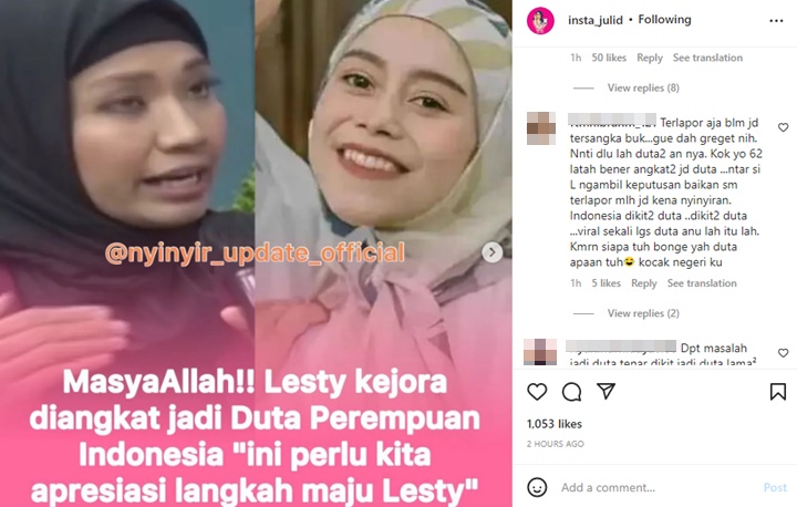 Berani Speak Up, Lesti Kejora Diangkat Jadi Duta Perempuan Indonesia?