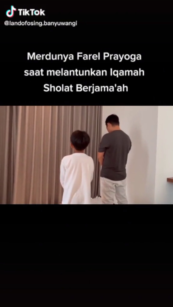 Agama Dipertanyakan, Heboh Video Farel Prayoga Salat dan Merdu Lantunkan Qomat