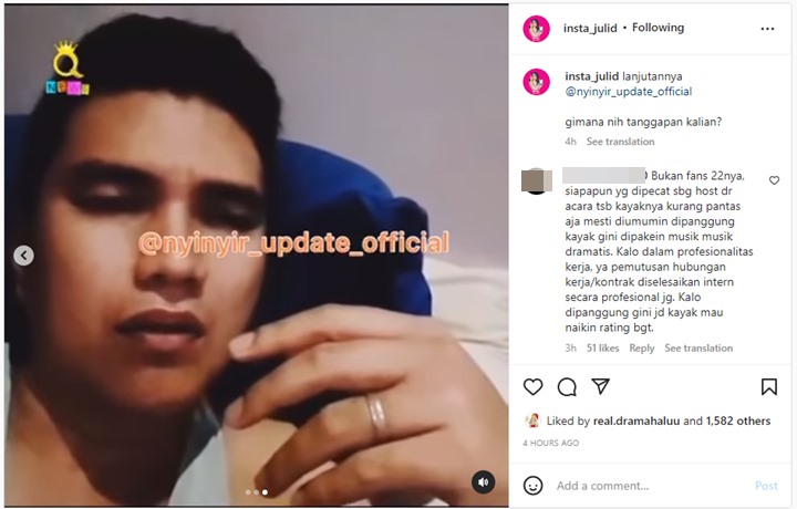 Aldi Taher Kecam TV yang Depak Rizky Billar Jadi Host: Jangan Terlalu Bela Lesti Kejora