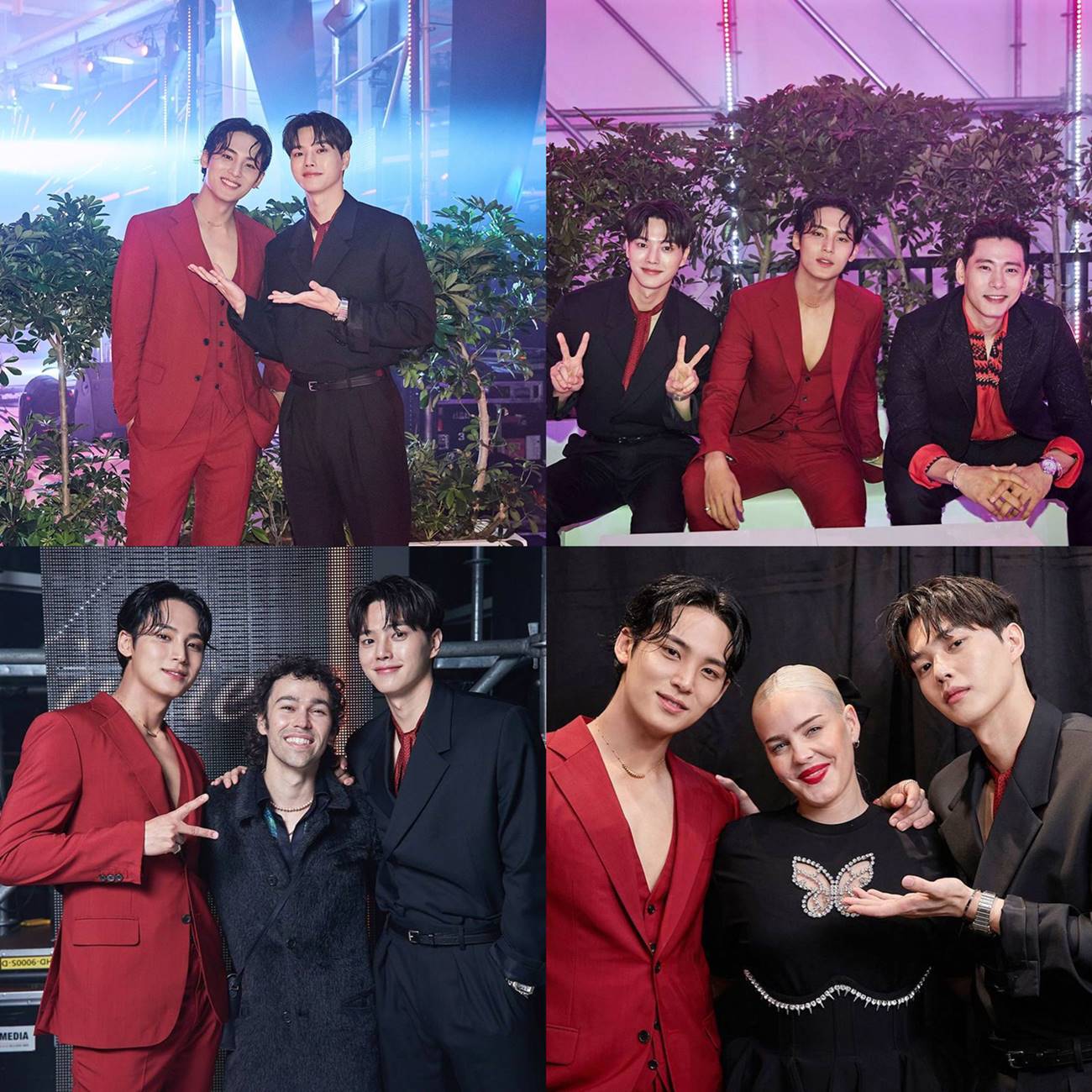 Momen Mingyu SEVENTEEN dan Song Kang di acara Cartier