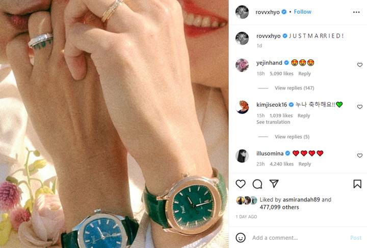 Gong Hyo Jin Pamer Foto Perdana Bareng Kevin Oh: Baru Menikah!