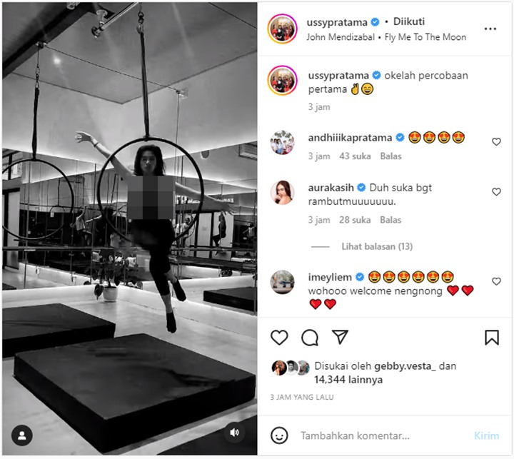 Ussy Sulistiawaty Geluti Olahraga Gymnastic, Reaksi Andhika Pratama Terkuak