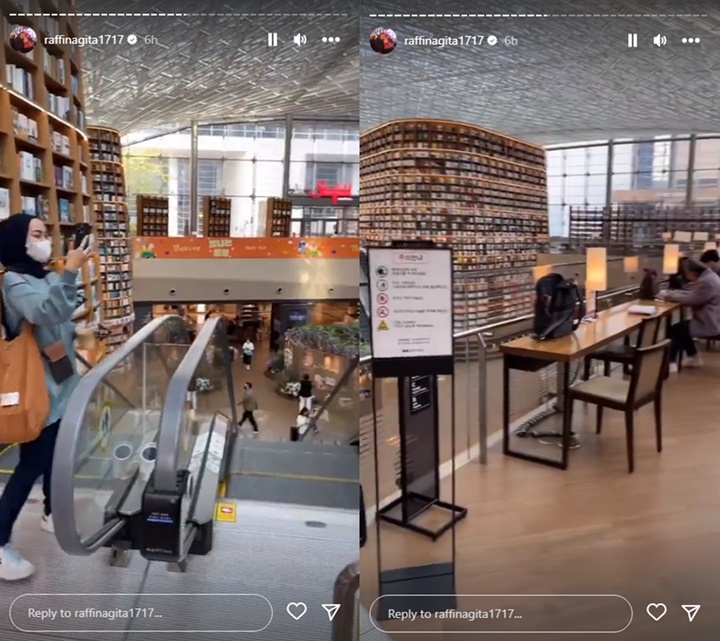 Beda Vibes Nagita Slavina dan Maudy Ayunda Saat Kunjungi Perpustakaan Terindah di Dunia