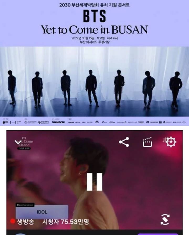 BTS Kumpulkan Penonton Setara Jumlah Penduduk Korea Selatan di Konser \'Yet to Come\'