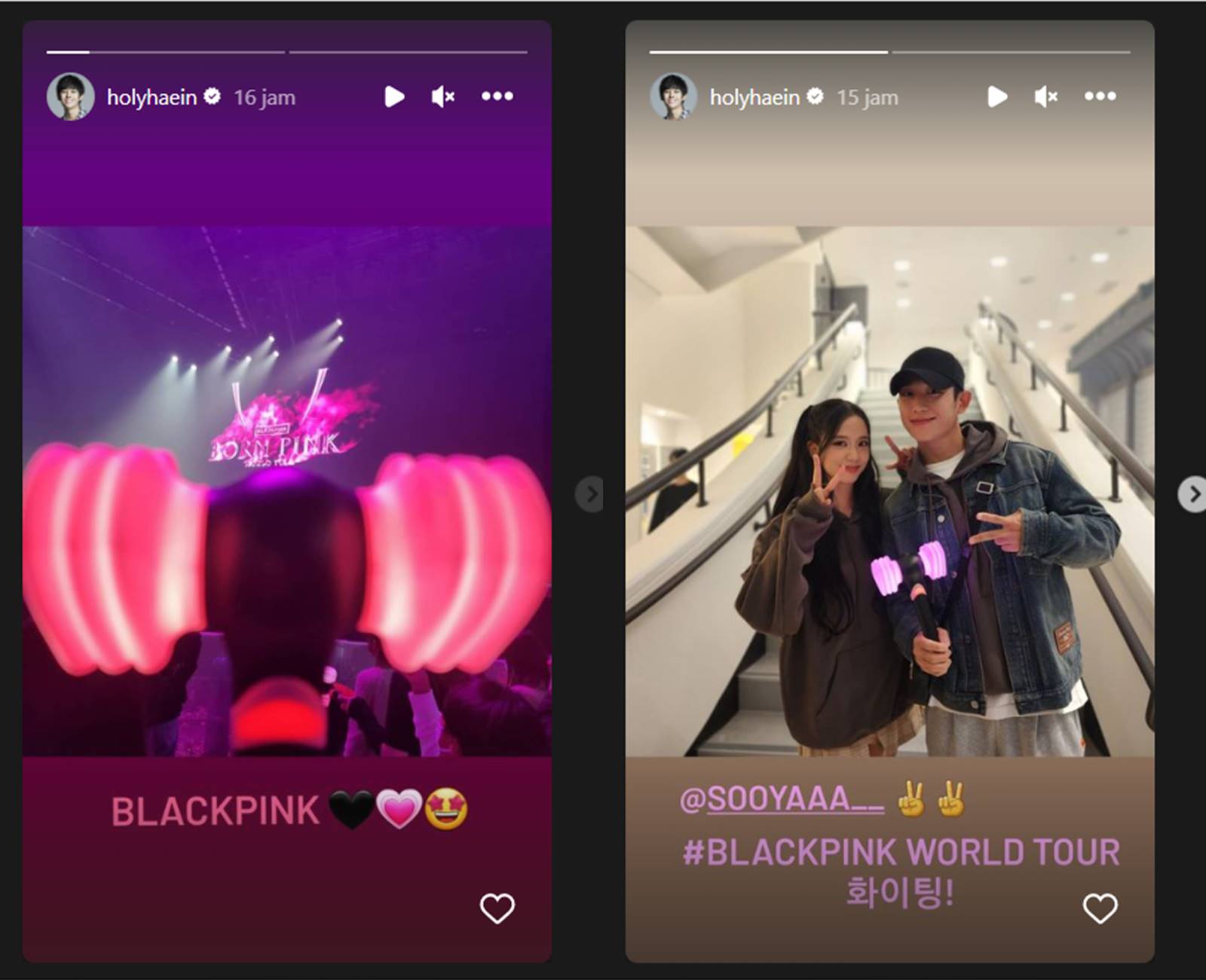 Jung Hae In girang nonton konser BLACKPINK