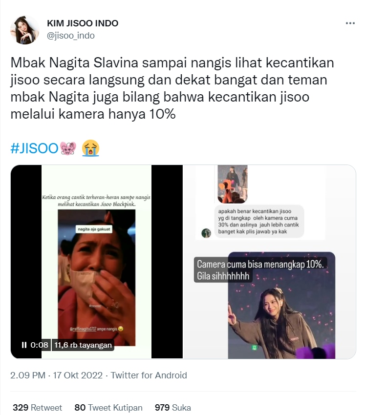 Ketemu Langsung, Nagita Slavina Nangis Lihat Kecantikan Jisoo BLACKPINK