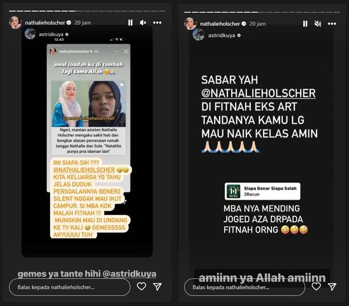 Bela Nathalie Holscher yang Difitnah Punya PIL, Istri Uya Kuya Sindir Tajam