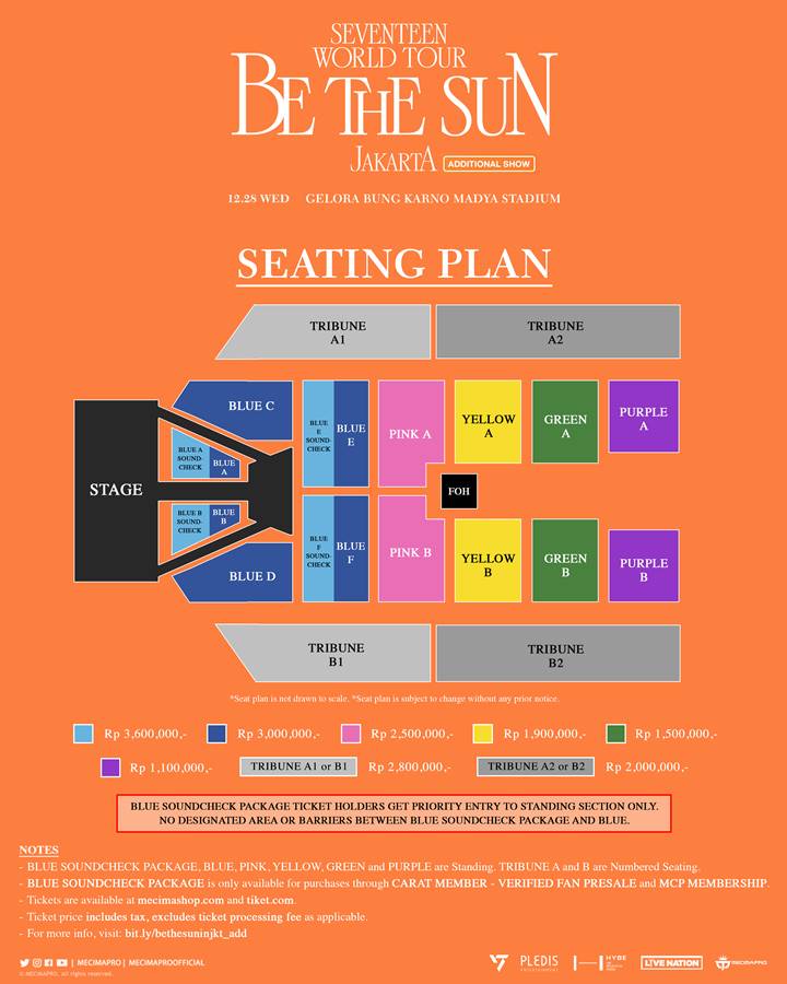 SEVENTEEN Rilis Seating Plan \'Be The Sun\' Additional Show Jakarta, Termurah 1 Jutaan