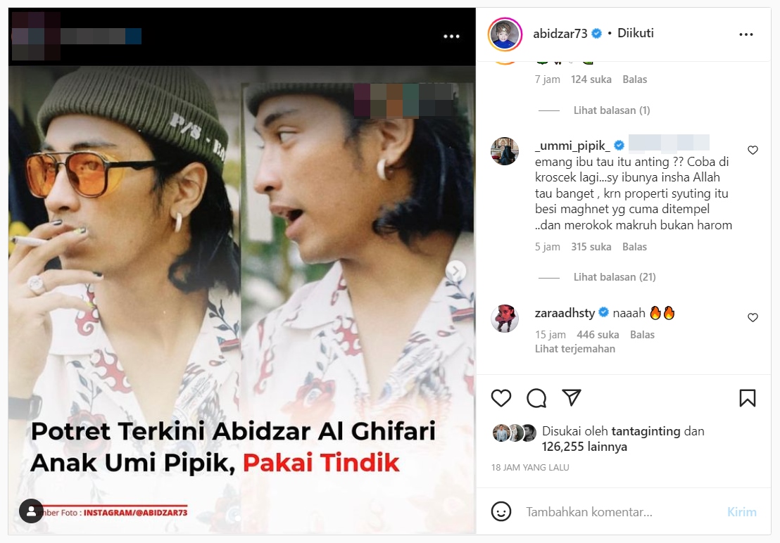 Abidzar Al-Ghifari Dikira Pakai Tindik, Umi Pipik Muncul Beri Pembelaan